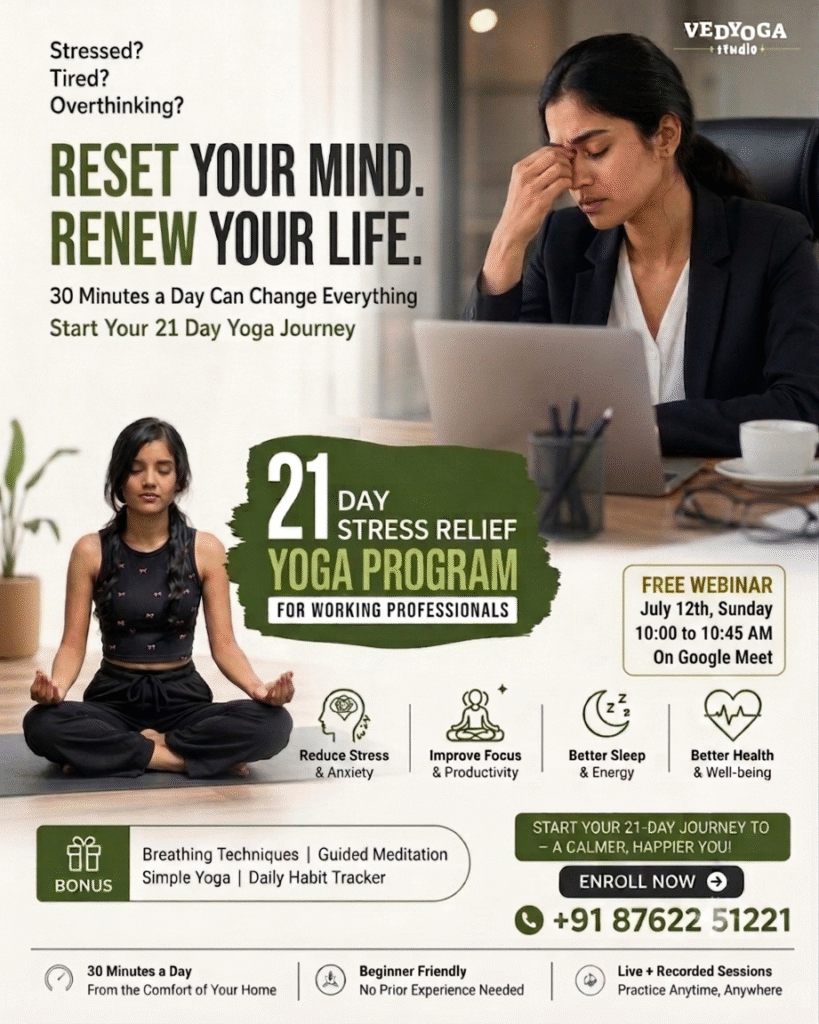 Yoga for Stress Relief for Working Professionals​Webinar